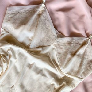 Vanity Fair vintage cream lingerie dress Women's